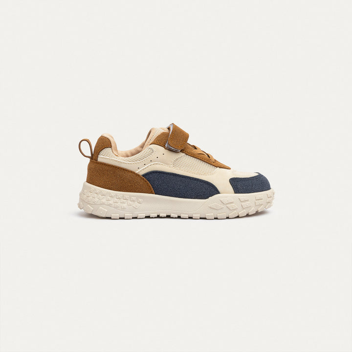 Achilles Kids | Play Runner – Beige&Brown (One-Strap Sneakers) – Go Far, Play Fast