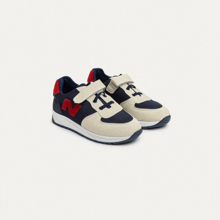 Achilles Kids | Daydream – Navy & Beige (One-Strap Sneakers) – All-Day Play, All-Day Style