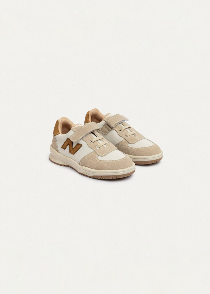 Daydream Beige (One-Strap Sneakers) Court Style, Kid | Simple