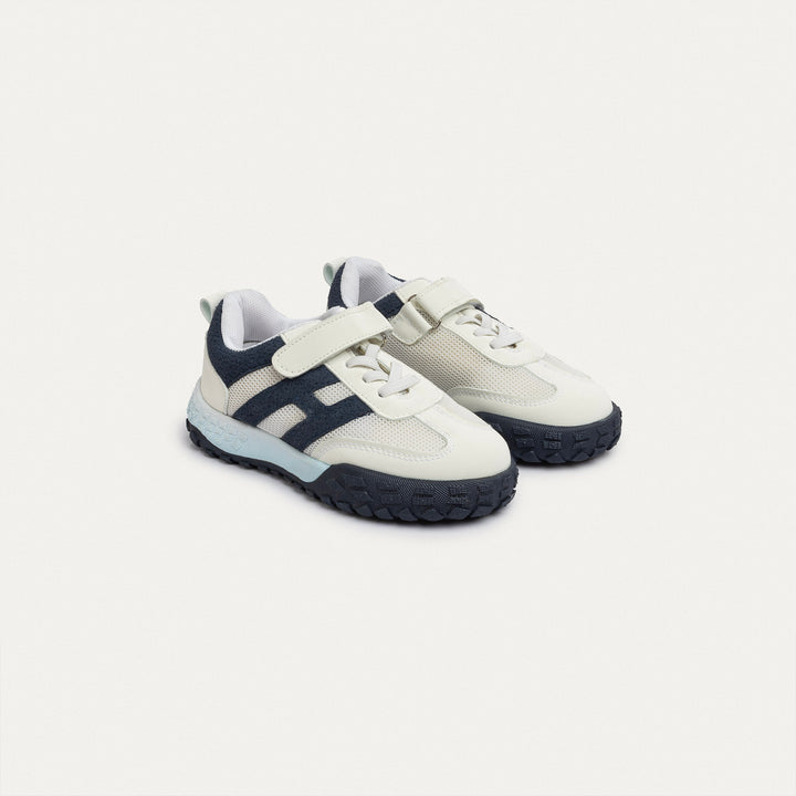 Achilles Kids | Daydream – White & Navy (One-Strap Sneakers) – Your Dream Shoe, Real Easy