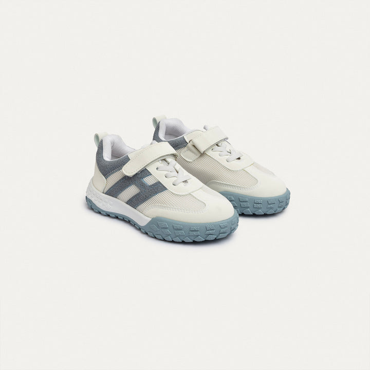 Achilles Kids | Daydream – White & Gray (One-Strap Sneakers) – Your Dream Shoe, Real Easy
