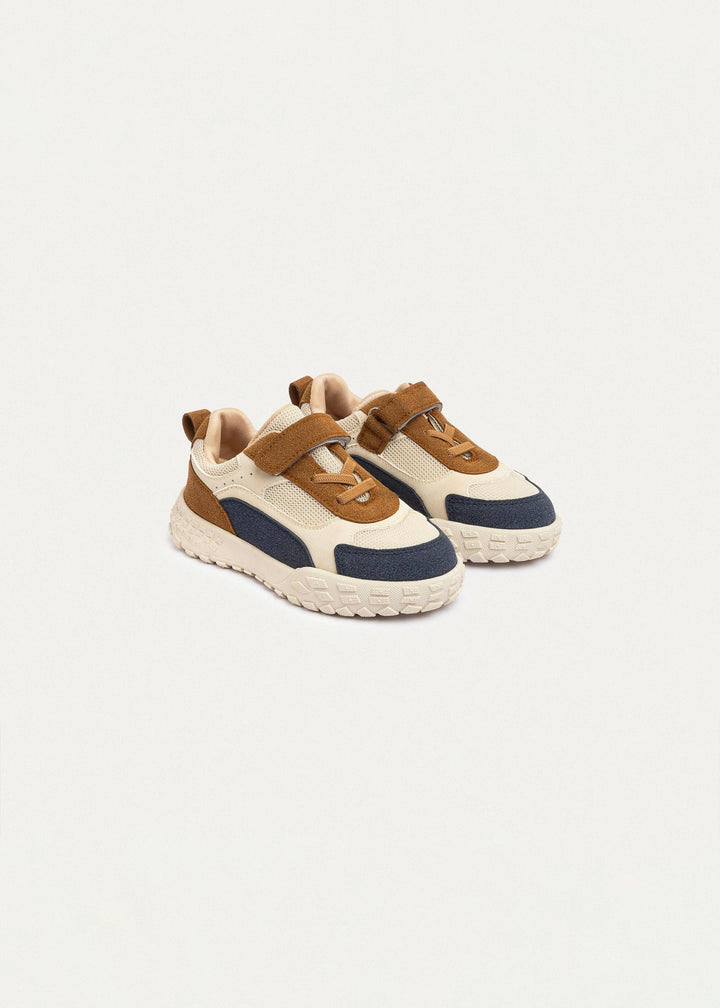Play Runner Beige&Brown (One-Strap Sneakers) Go Far, Play Fast