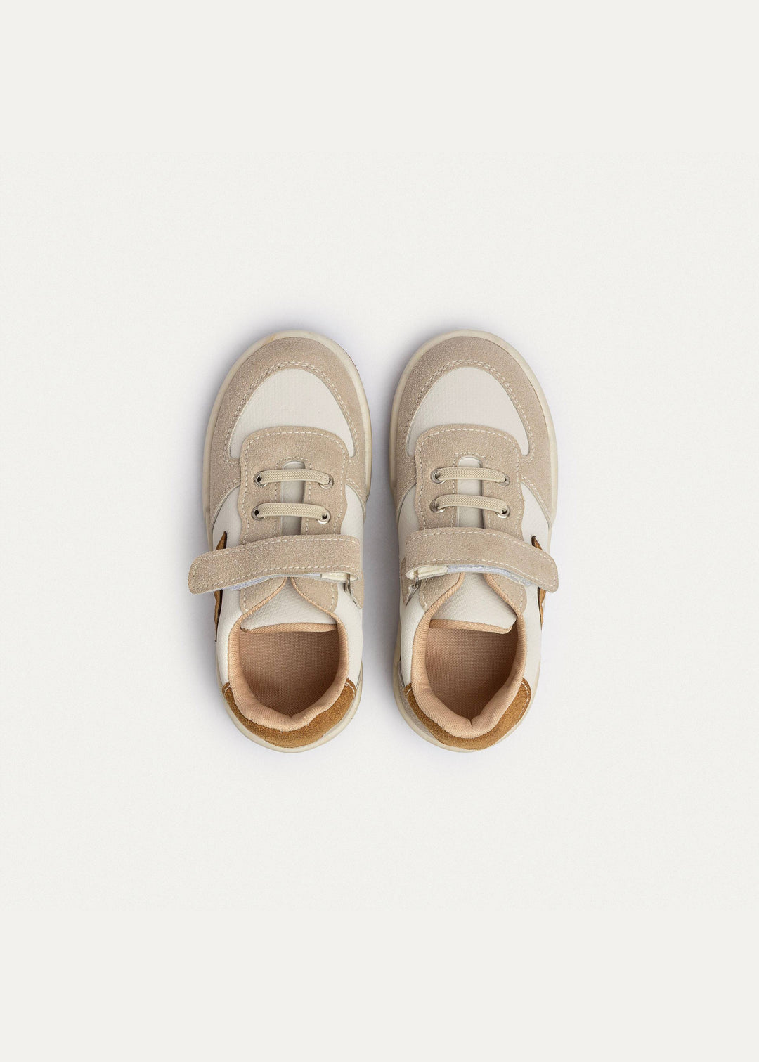 Achilles Kids | Daydream – Beige (One-Strap Sneakers) – Court Style, Kid-Simple