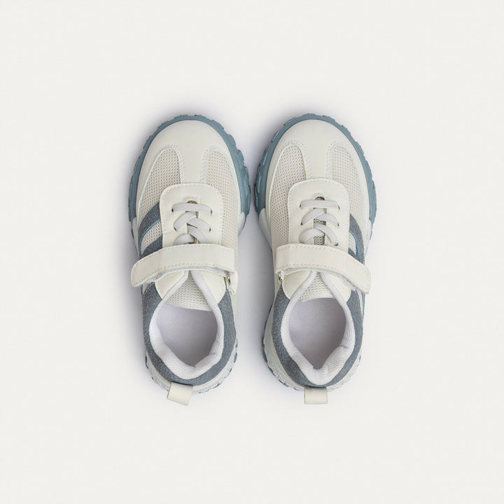 Achilles Kids | Daydream – White & Gray (One-Strap Sneakers) – Your Dream Shoe, Real Easy