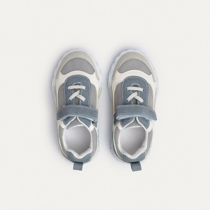 Achilles Kids | Play Runner – White & Gray (One-Strap Sneakers) – Go Far, Play Fast