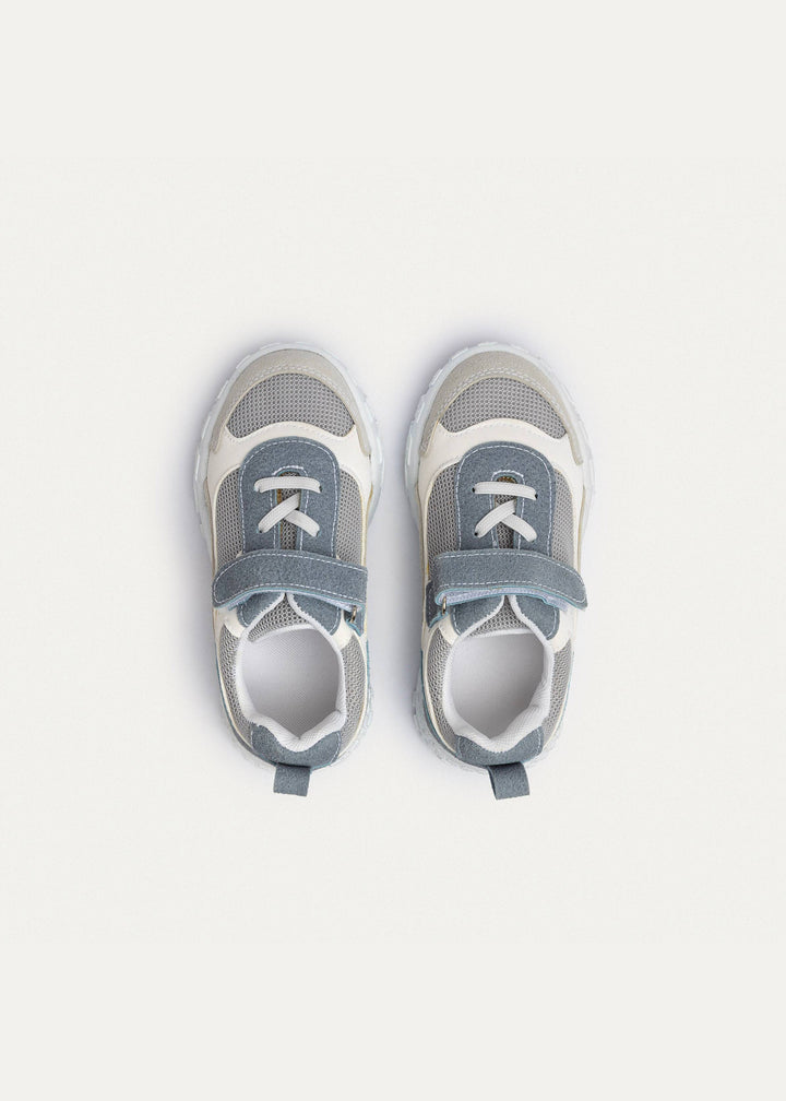 Play Runner White & Gray (One-Strap Sneakers) Go Far, Play Fast