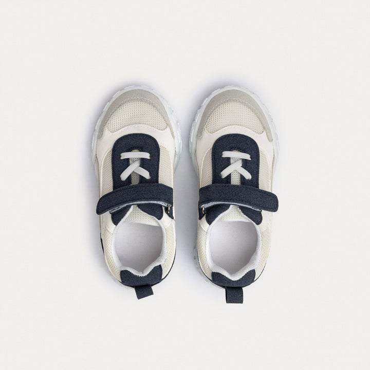 Achilles Kids | Play Runner – Navy & White (One-Strap Sneakers) – Go Far, Play Fast