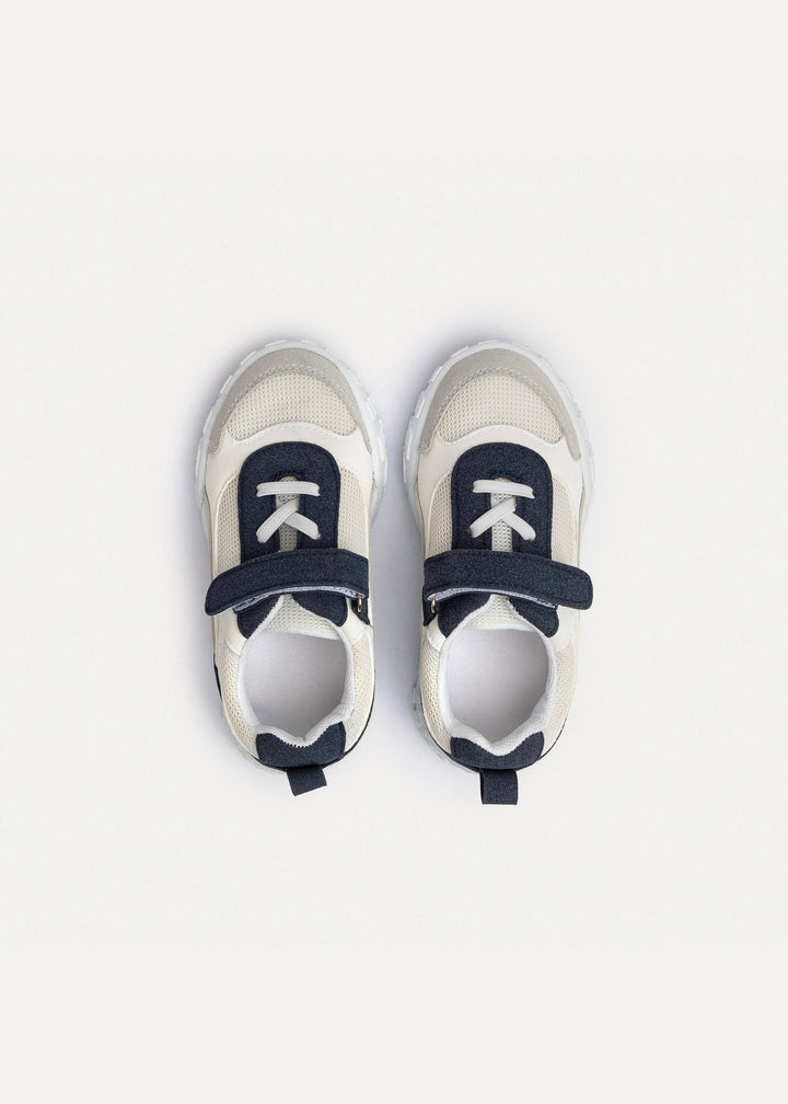 Achilles Kids | Play Runner – Navy & White (One-Strap Sneakers) – Go Far, Play Fast
