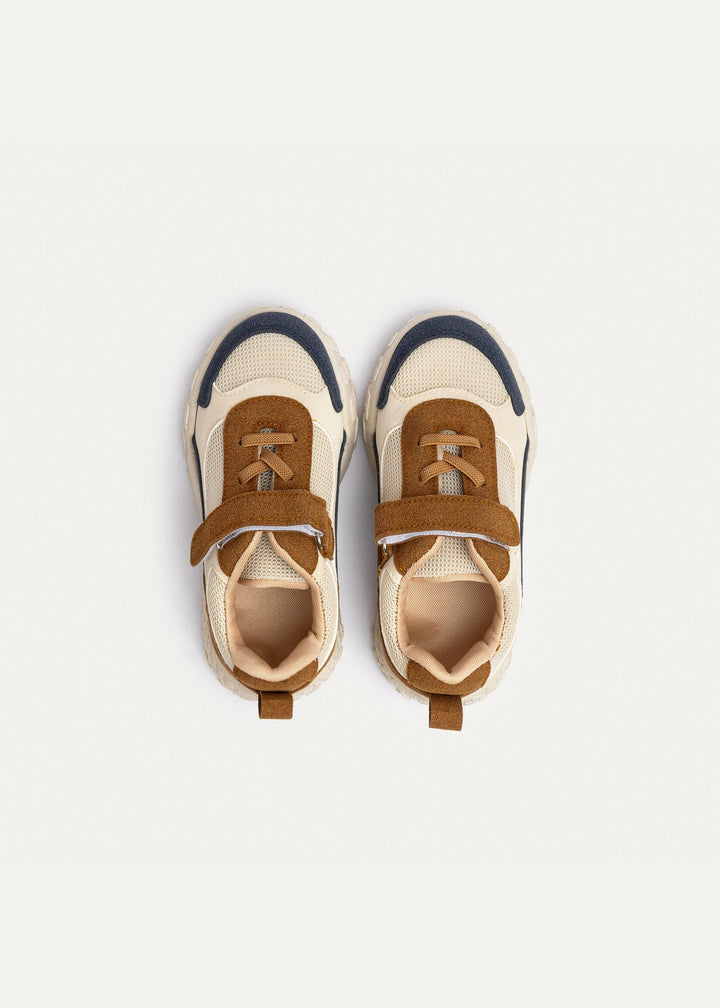 Play Runner Beige&Brown (One-Strap Sneakers) Go Far, Play Fast