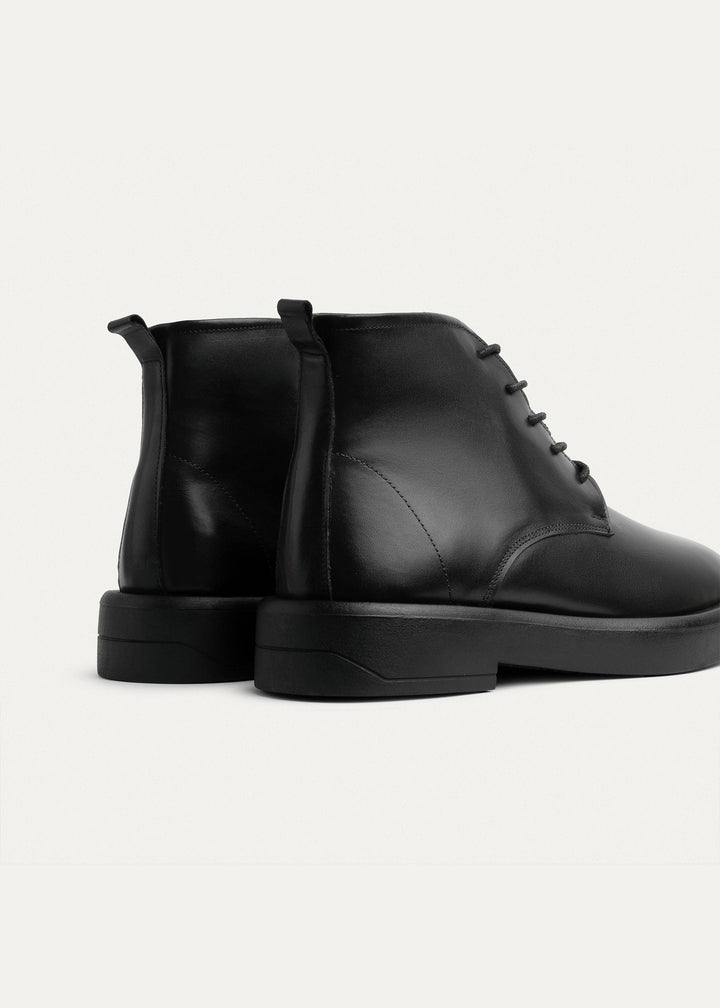 Achilles | Heritage Brogue Leather Boots | Black