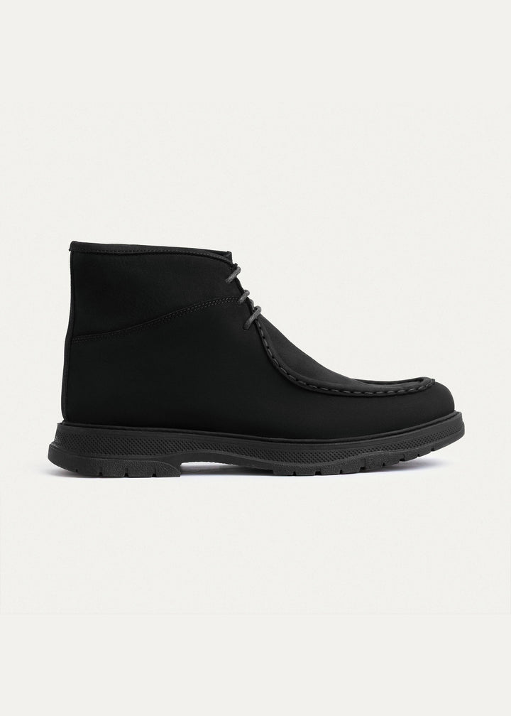 Achilles | Moc Toe Utility Boots | Black