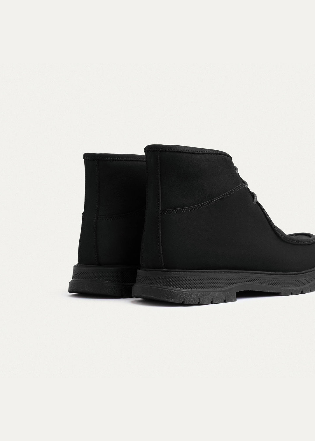 Achilles | Moc Toe Utility Boots | Black