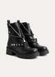Rebel Zip Combat Boots | Black