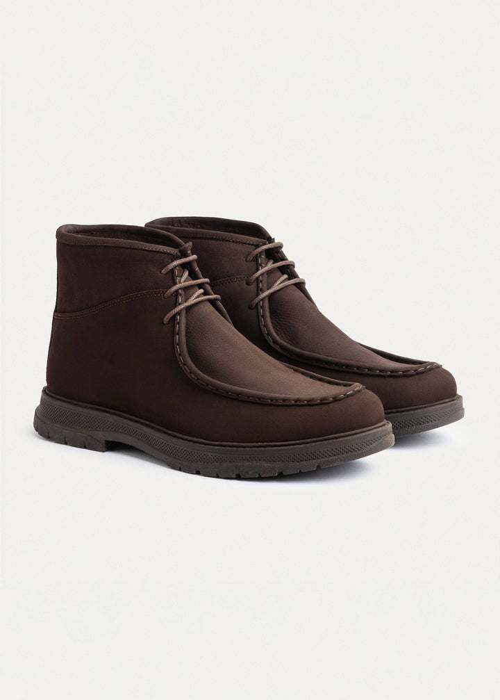Achilles | Moc Toe Utility Boots | Brown