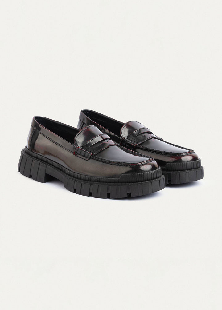 Edge Loafers Patent Leather | Burgundy