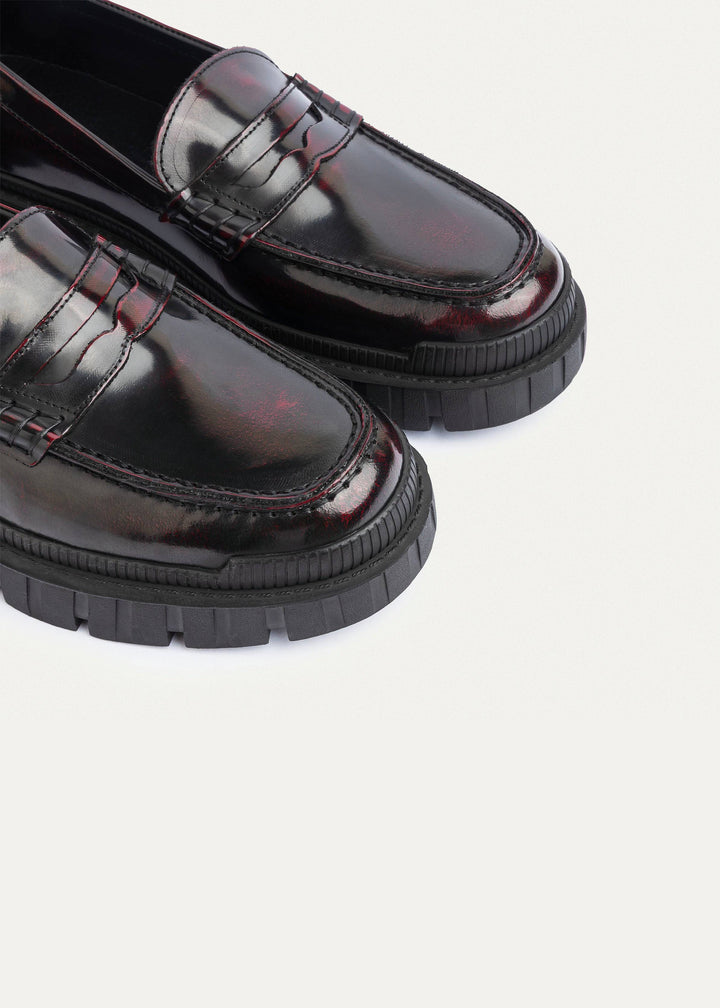 Edge Loafers Patent Leather | Burgundy