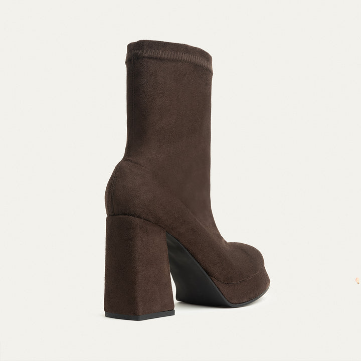 Sienna Classic Suede Boots - Brown