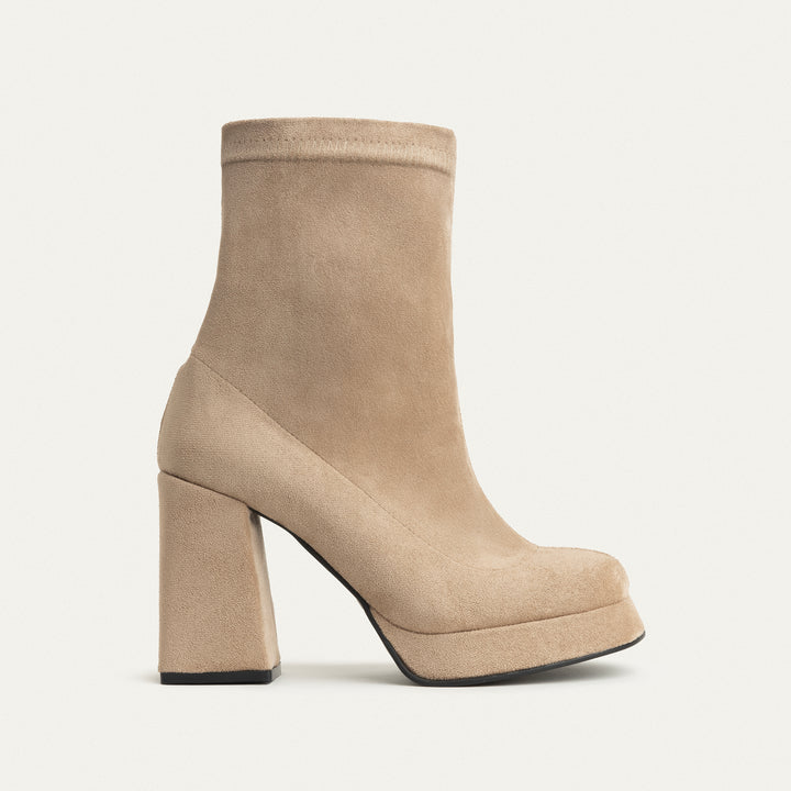 Sienna Classic Suede Boots -Beige