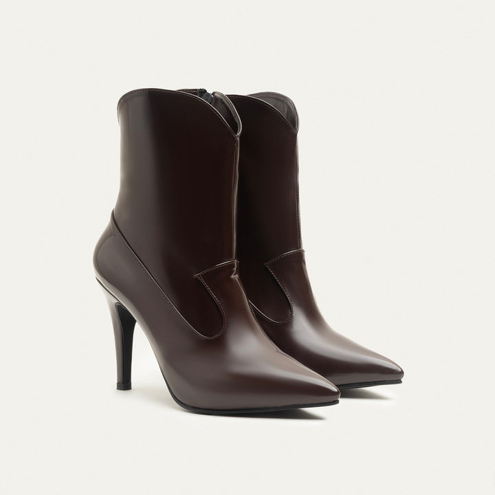 Aria Ankle Boots - Burgundy