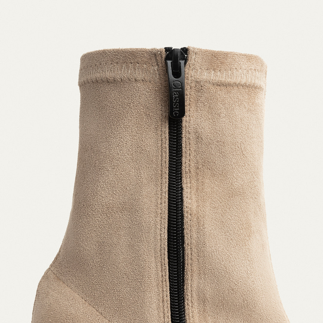 Sienna Classic Suede Boots -Beige