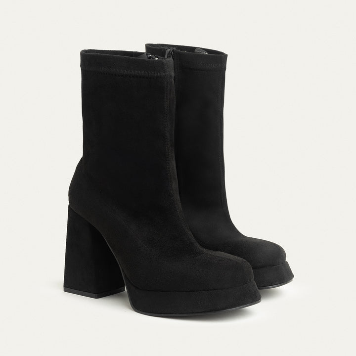 Sienna Classic Suede Boots - Black