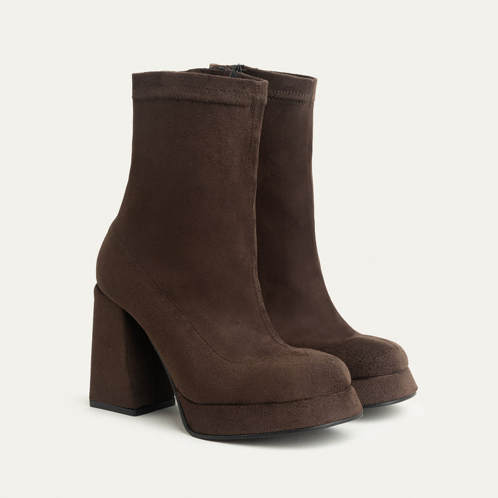 Sienna Classic Suede Boots - Brown