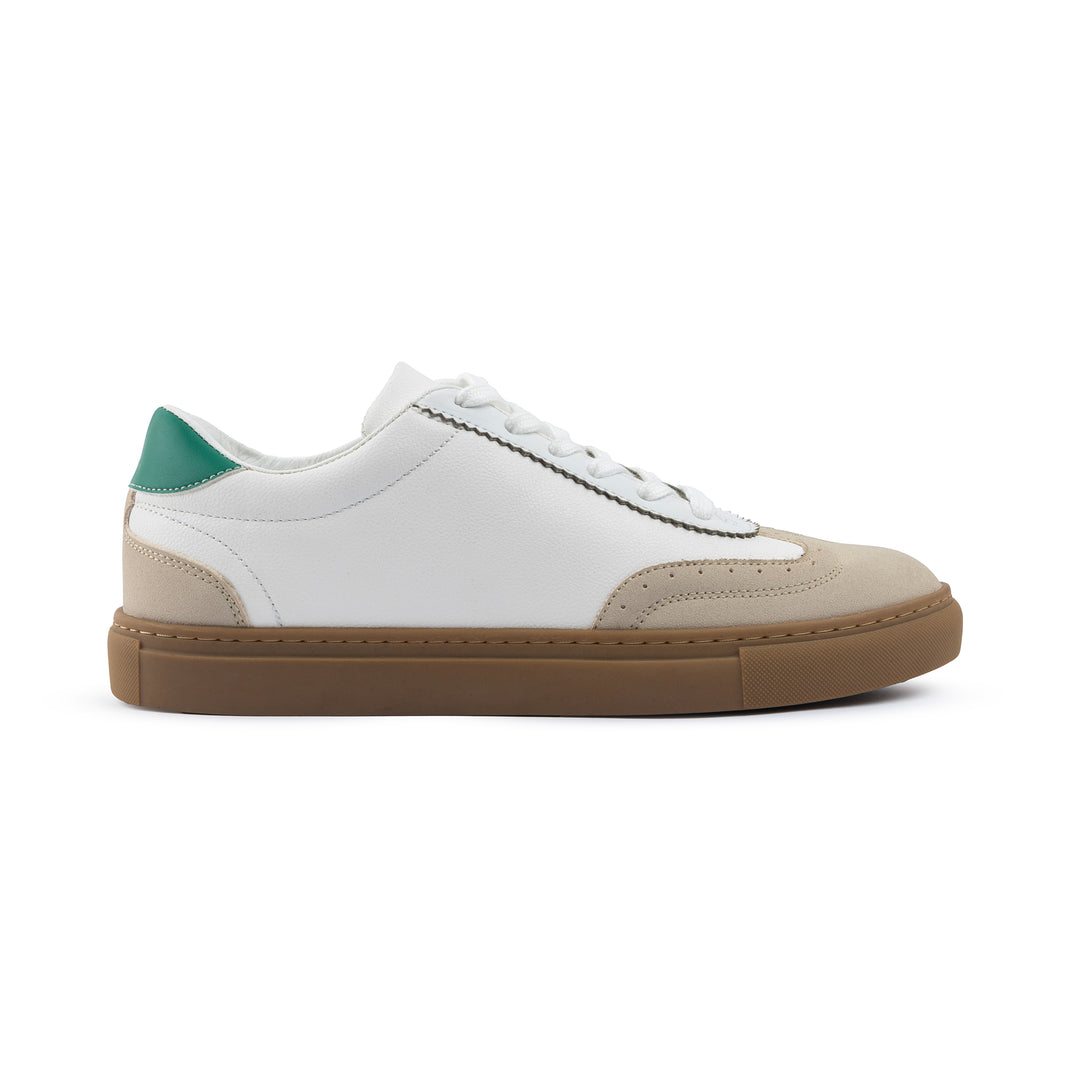 Achilles Clack | Comfy Lace Up Sneakers - White