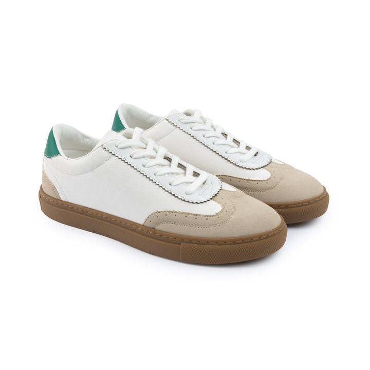 Achilles Clack | Comfy Lace Up Sneakers - White