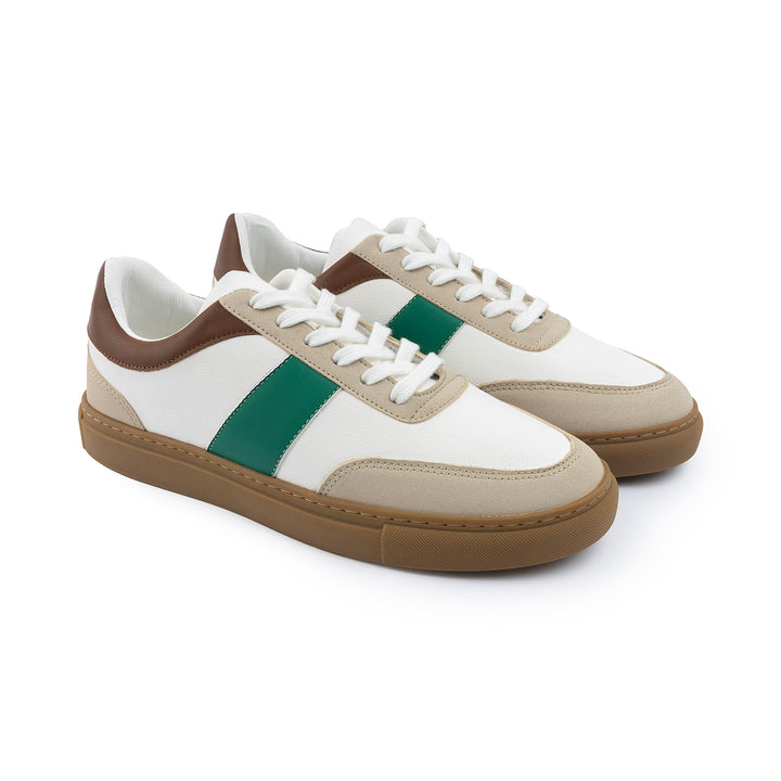 Achilles Clack | Comfy Lace Up Sneakers - White