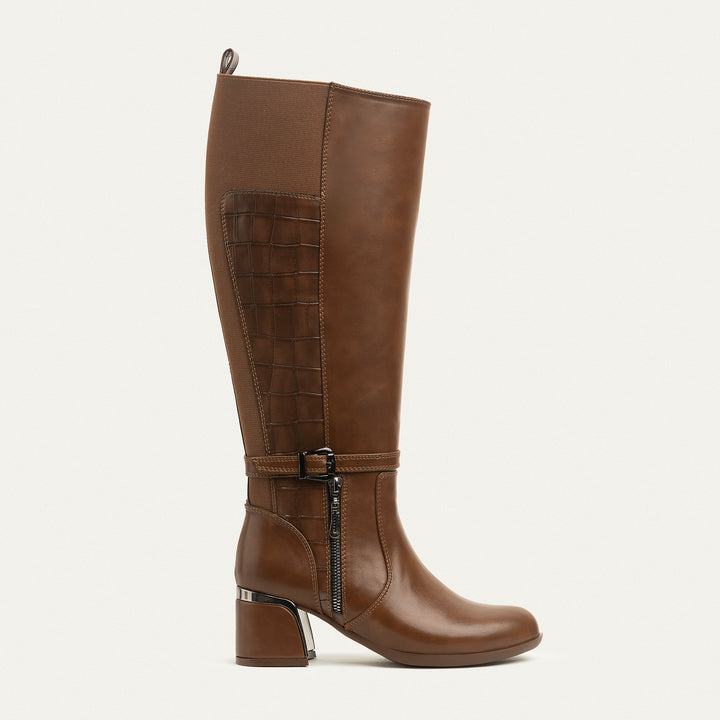 Chic Knee-High Boots with Side Zipper - Havan