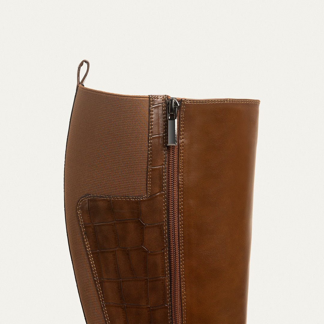 Chic Knee-High Boots with Side Zipper - Havan