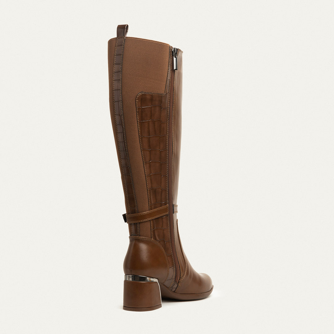 Chic Knee-High Boots with Side Zipper - Havan