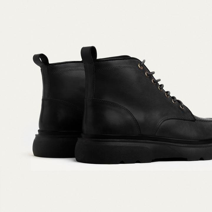 The Ranger Genuine Leather Half Boots - Black