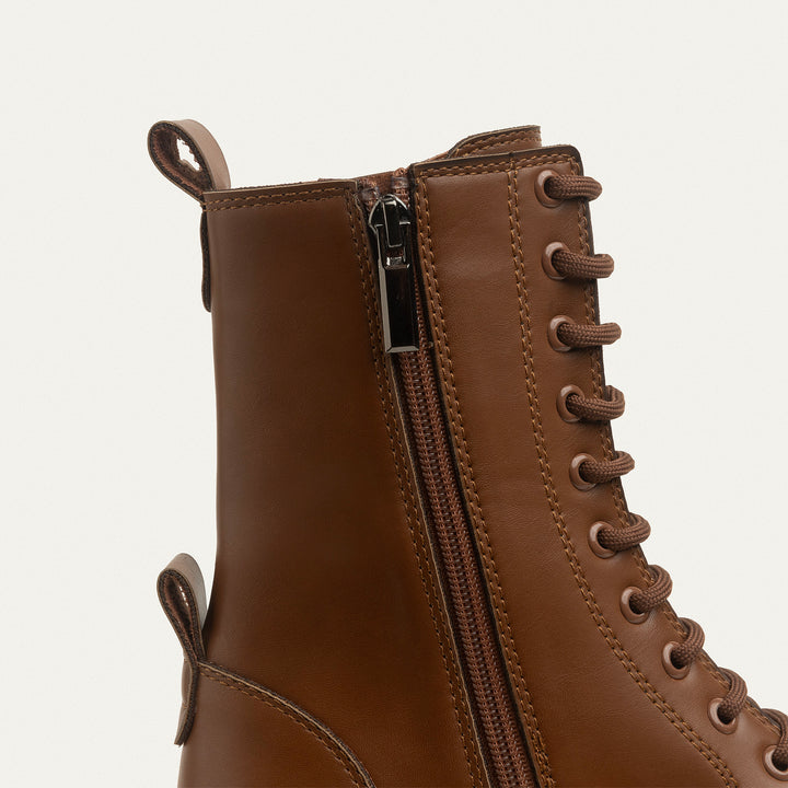 Lux Lug Lace Up Combat Boots - Havan