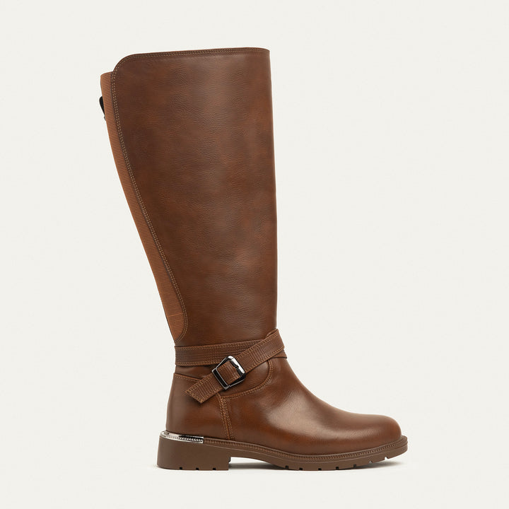 Bucklewood Knee-High Boot with Side Zipper | Havan