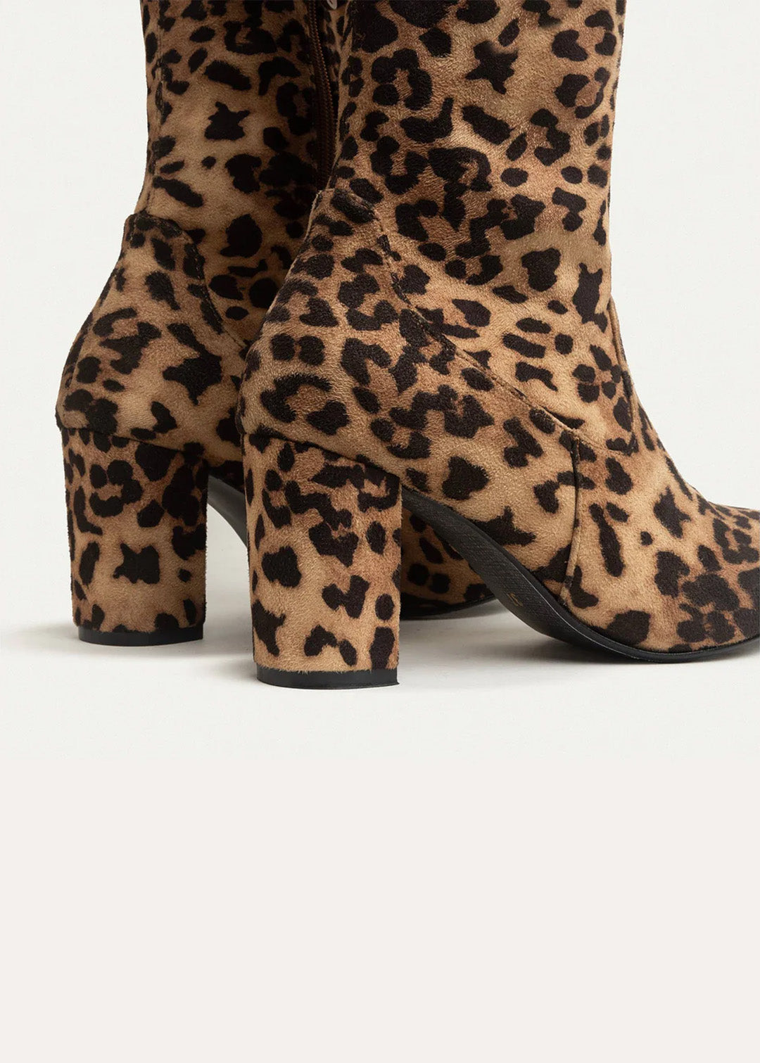 Sophia Suede Over-the-Knee Boots - Leopard