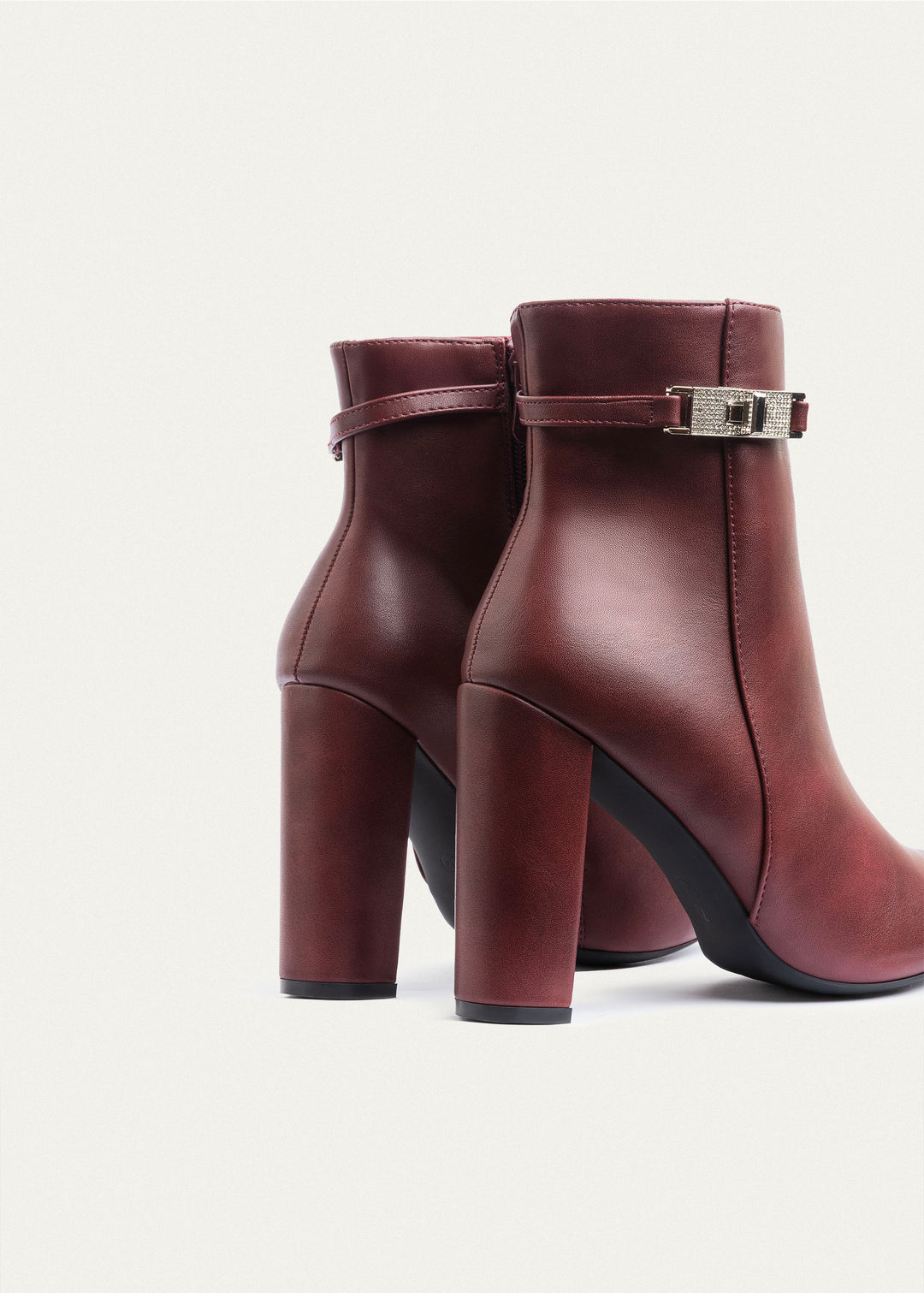 Achilles | Allure Heeled Ankle Boots | Burguandy