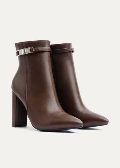 Allure Heeled Ankle Boots | Brown
