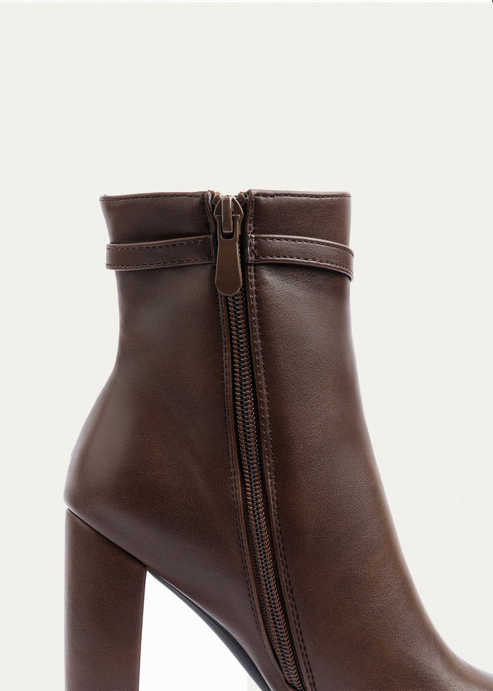Achilles | Allure Heeled Ankle Boots | Brown