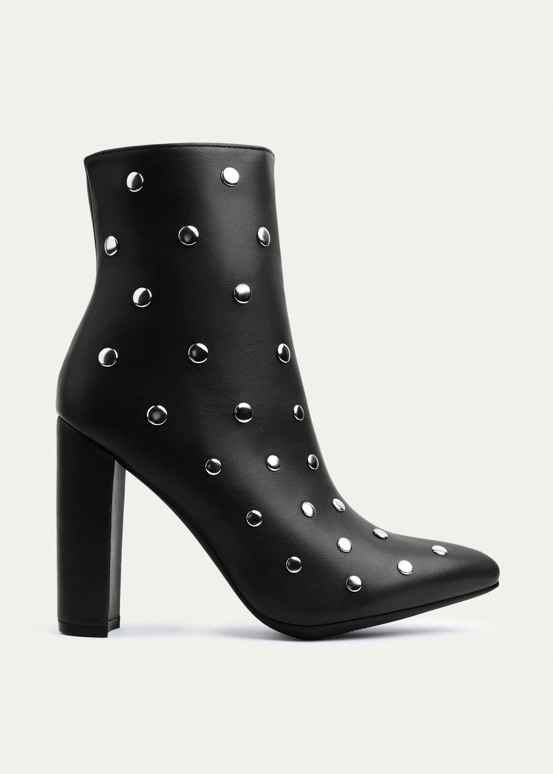 Achilles | Nova Studded Heeled Boots | Black