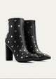 Nova Studded Heeled Boots | Black