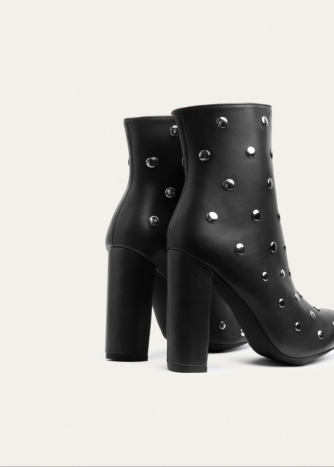 Achilles | Nova Studded Heeled Boots | Black