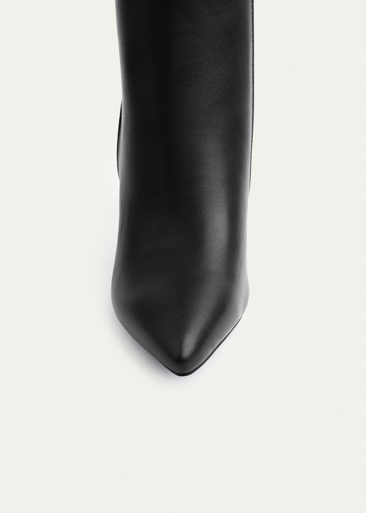 Orion Ringed Heeled Boots | Black