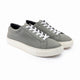 Lace Up Plain Suede Sneakers | Grey