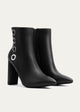 Orion Ringed Heeled Boots | Black