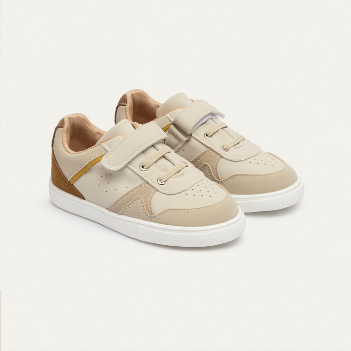 Achilles Kids | Rocket Court – Beige Bolt (Quick-Strap)