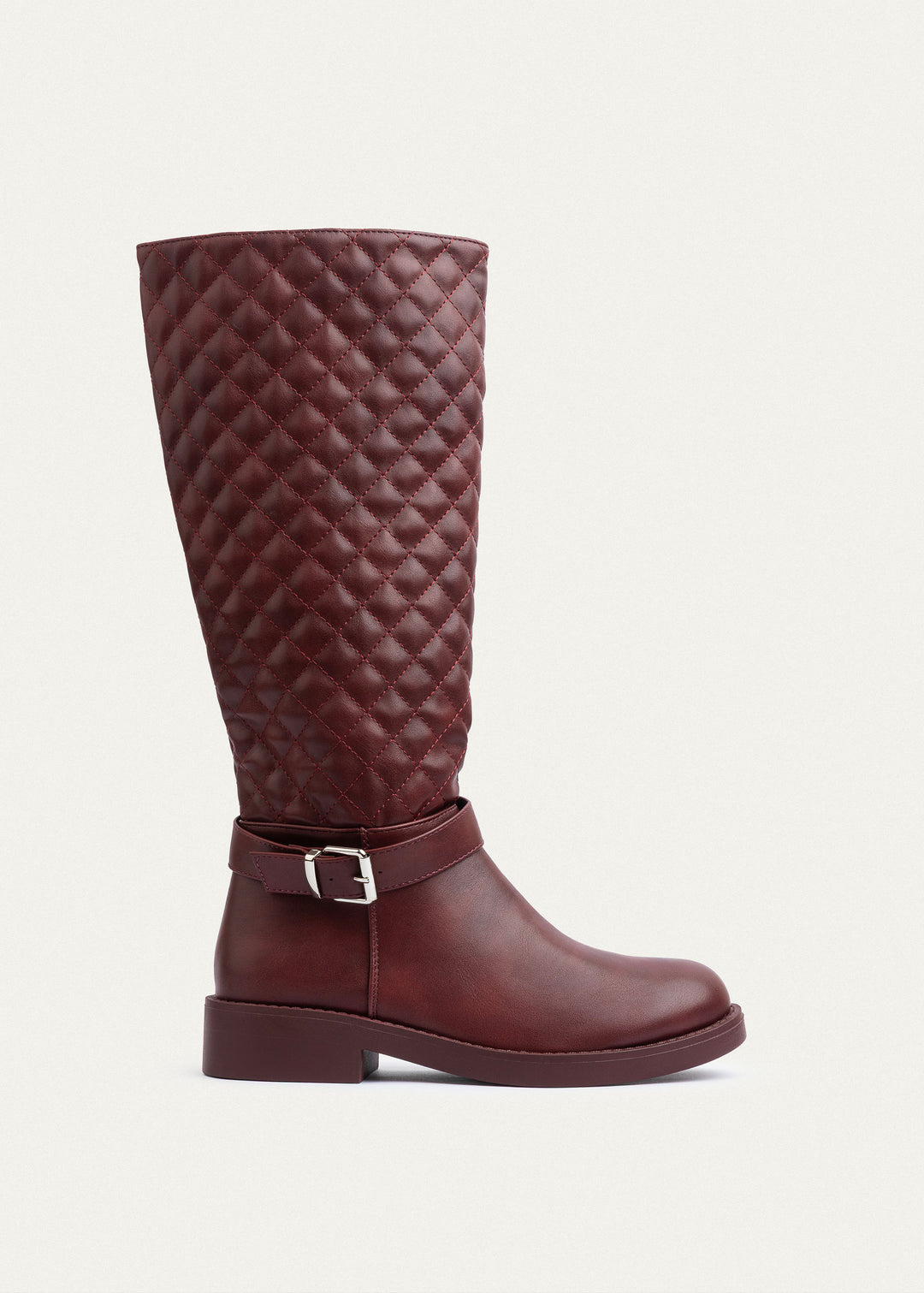 Achilles | Verona Quilted Tall Boots | Burguandy