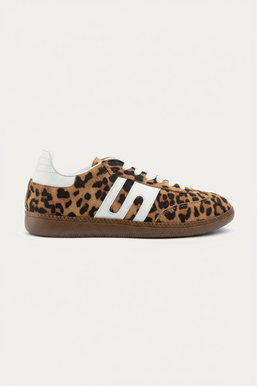 G-Sneakers | Laceup Comfy Sneakers - Full Leopard