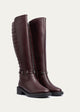 Rebel Quilted Tall Boots | Burgundy