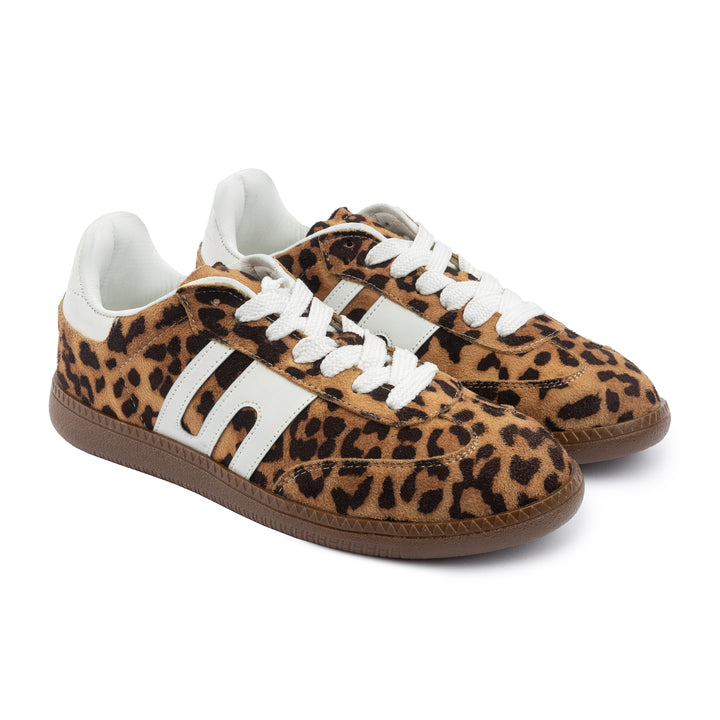 G-Sneakers | Laceup Comfy Sneakers - Full Leopard